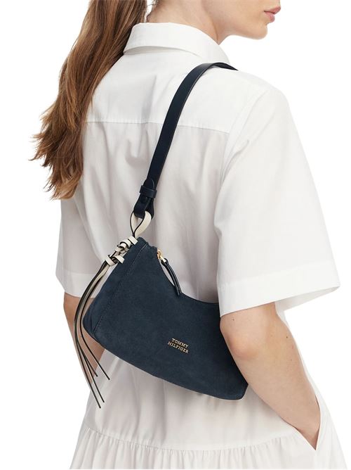Borsa a spalla in camoscio Tommy Hilfiger | AW0AW18823DW6